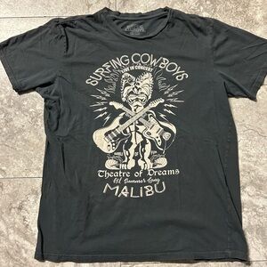 Men’s Surfing Cowboys Tiki Style Rock T-Shirt Medium